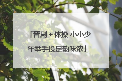 晋剧＋体操 小小少年举手投足韵味浓