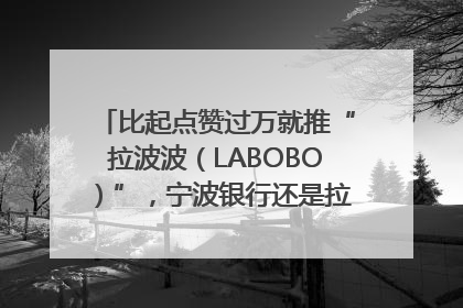 比起点赞过万就推“拉波波（LABOBO）”，宁波银行还是拉业绩吧｜财经辣评