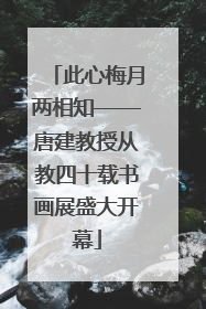 此心梅月两相知——唐建教授从教四十载书画展盛大开幕
