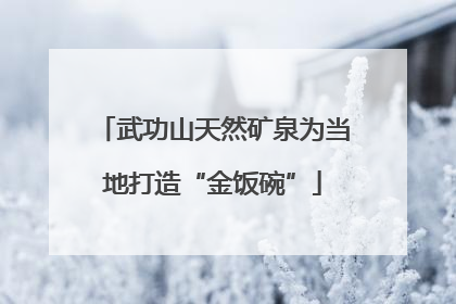 武功山天然矿泉为当地打造“金饭碗”