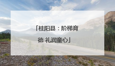 桂阳县：阶梯育德 礼润童心