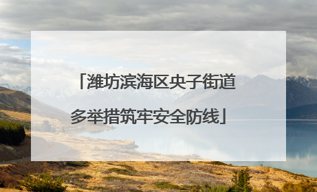 潍坊滨海区央子街道多举措筑牢安全防线