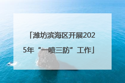 潍坊滨海区开展2025年“一喷三防”工作
