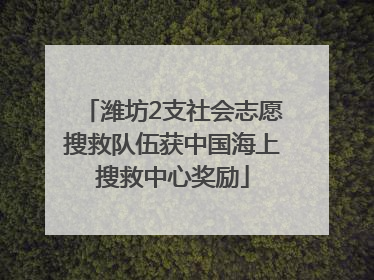 潍坊2支社会志愿搜救队伍获中国海上搜救中心奖励
