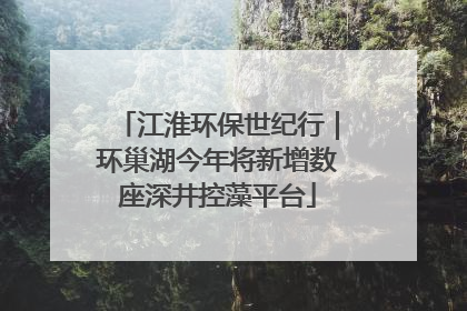 江淮环保世纪行｜环巢湖今年将新增数座深井控藻平台
