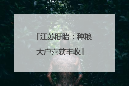 江苏盱眙：种粮大户喜获丰收