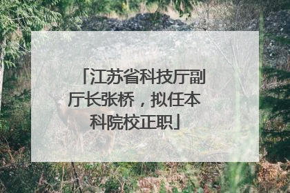 江苏省科技厅副厅长张桥，拟任本科院校正职
