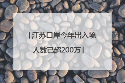 江苏口岸今年出入境人数已超200万