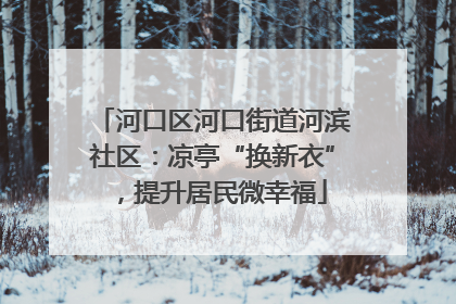 河口区河口街道河滨社区：凉亭“换新衣”，提升居民微幸福