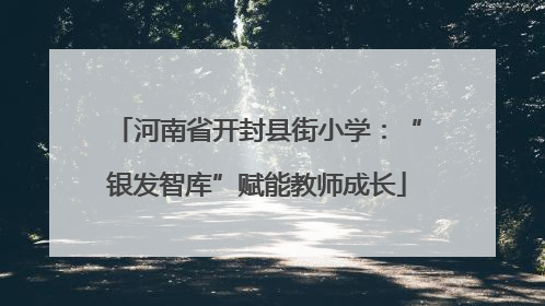 河南省开封县街小学：“银发智库”赋能教师成长