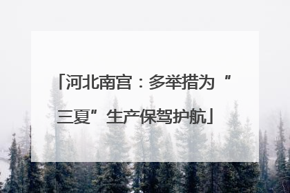 河北南宫：多举措为“三夏”生产保驾护航