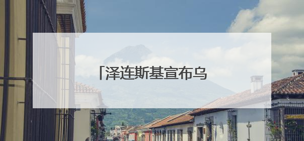 泽连斯基宣布乌军队人事变动