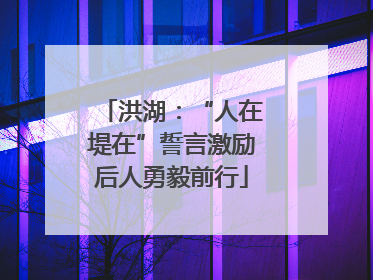洪湖：“人在堤在”誓言激励后人勇毅前行