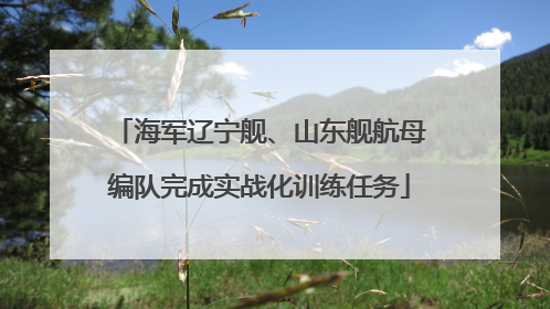 海军辽宁舰、山东舰航母编队完成实战化训练任务