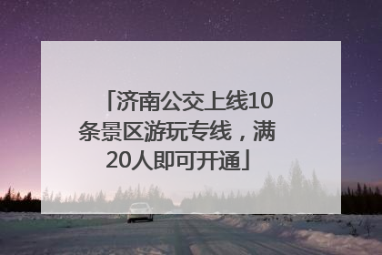 济南公交上线10条景区游玩专线，满20人即可开通