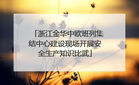 浙江金华中欧班列集结中心建设现场开展安全生产知识比武