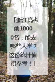 浙江高考前10000名，能去哪些大学？这份统计值得参考！