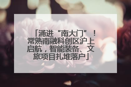 涌进“南大门”！常熟南融科创区沪上启航，智能装备、文旅项目扎堆落户