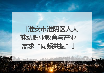 淮安市淮阴区人大推动职业教育与产业需求“同频共振”
