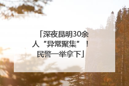 深夜昆明30余人“异常聚集”！民警一举拿下