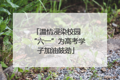 温情浸染校园 “六一”为高考学子加油鼓劲