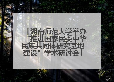 湖南师范大学举办“推进国家民委中华民族共同体研究基地建设”学术研讨会
