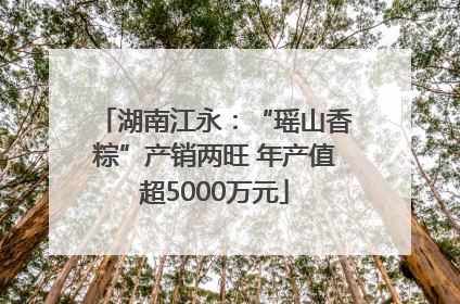 湖南江永：“瑶山香粽”产销两旺 年产值超5000万元