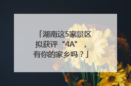 湖南这5家景区拟获评“4A”，有你的家乡吗？