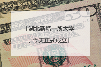 湖北新增一所大学，今天正式成立
