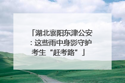 湖北襄阳东津公安：这些雨中身影守护考生“赶考路”