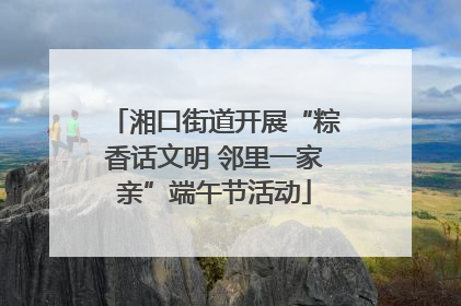 湘口街道开展“粽香话文明 邻里一家亲”端午节活动