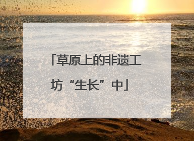 草原上的非遗工坊“生长”中