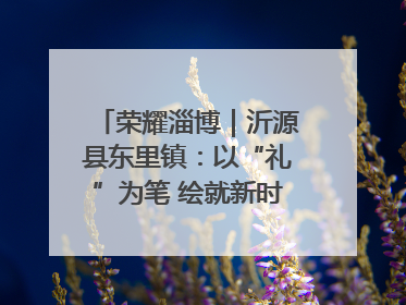 荣耀淄博｜沂源县东里镇：以“礼”为笔 绘就新时代乡风文明画卷