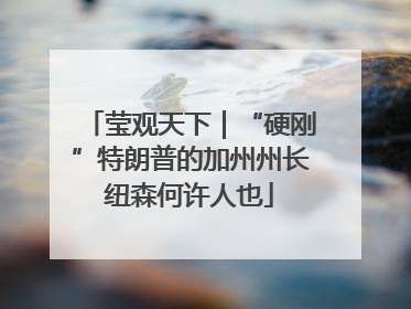 莹观天下｜“硬刚”特朗普的加州州长纽森何许人也