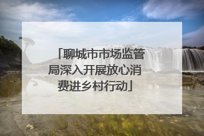 聊城市市场监管局深入开展放心消费进乡村行动