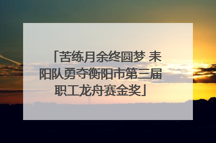 苦练月余终圆梦 耒阳队勇夺衡阳市第三届职工龙舟赛金奖