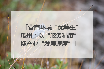 营商环境“优等生”瓜州：以“服务精度”换产业“发展速度”