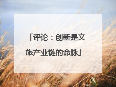 评论：创新是文旅产业链的命脉