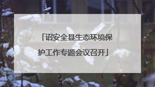 诏安全县生态环境保护工作专题会议召开