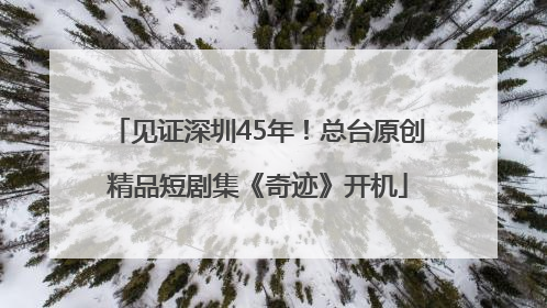 见证深圳45年！总台原创精品短剧集《奇迹》开机