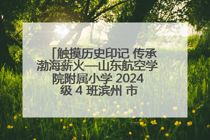 触摸历史印记 传承渤海薪火—山东航空学院附属小学 2024 级 4 班滨州 市档案馆研学实践活动