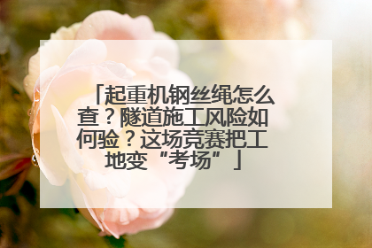 起重机钢丝绳怎么查？隧道施工风险如何验？这场竞赛把工地变“考场”