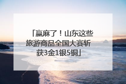 赢麻了！山东这些旅游商品全国大赛斩获3金1银5铜