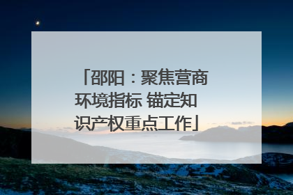 邵阳：聚焦营商环境指标 锚定知识产权重点工作