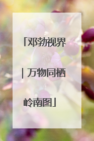 邓勃视界｜万物同栖岭南图