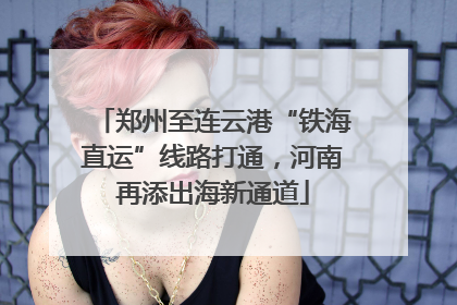 郑州至连云港“铁海直运”线路打通，河南再添出海新通道