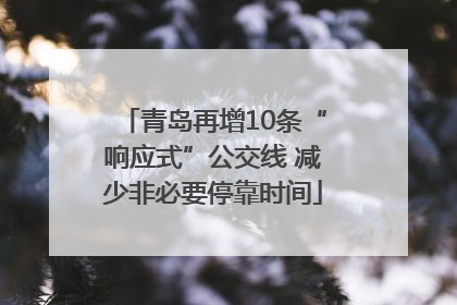 青岛再增10条“响应式”公交线 减少非必要停靠时间