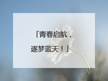 青春启航，逐梦蓝天！