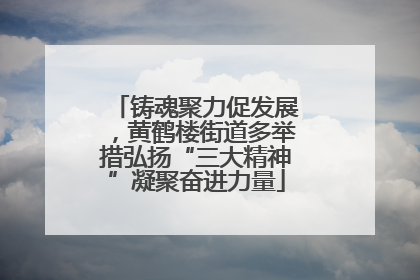 铸魂聚力促发展，黄鹤楼街道多举措弘扬“三大精神”凝聚奋进力量