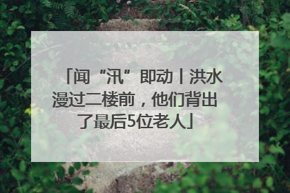 闻“汛”即动丨洪水漫过二楼前，他们背出了最后5位老人